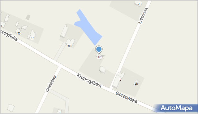 Brzozowiec, Gorzowska, 1C, mapa Brzozowiec