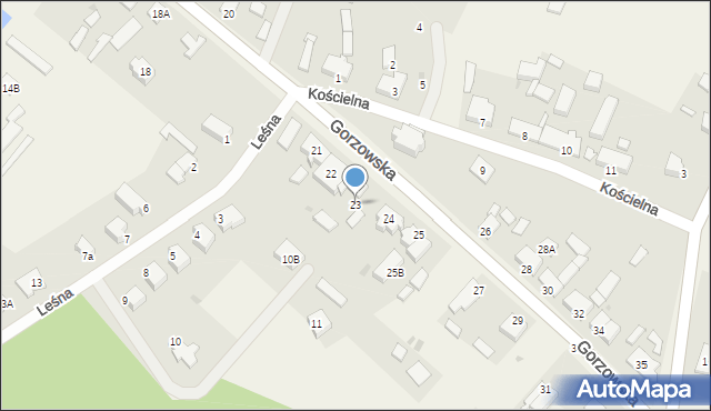 Brzozowiec, Gorzowska, 23, mapa Brzozowiec