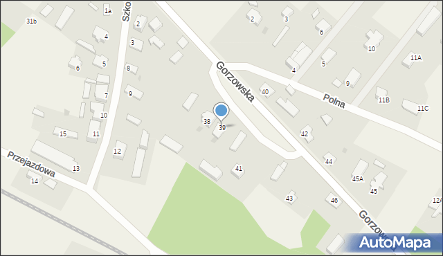 Brzozowiec, Gorzowska, 39, mapa Brzozowiec