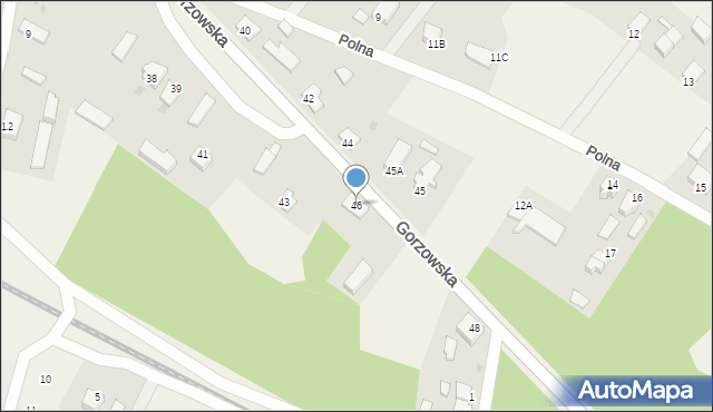 Brzozowiec, Gorzowska, 46, mapa Brzozowiec