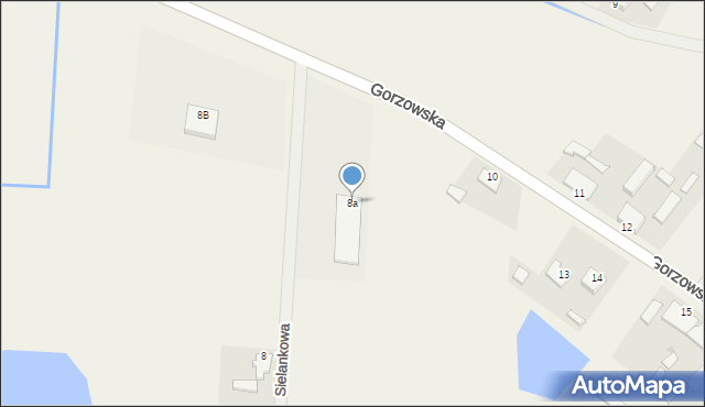 Brzozowiec, Gorzowska, 8a, mapa Brzozowiec