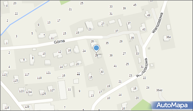 Brzozówka, Górna, 28, mapa Brzozówka