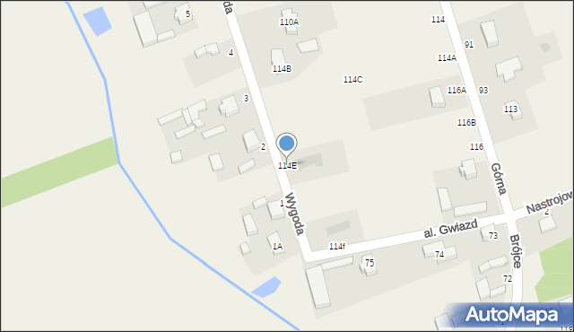 Bukowiec, Górna, 114E, mapa Bukowiec