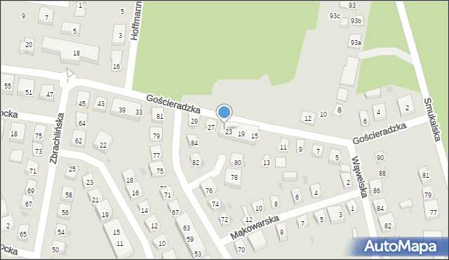 Bydgoszcz, Gościeradzka, 25, mapa Bydgoszczy