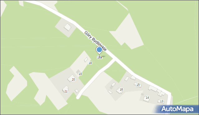 Bydlin, Góry Bydlińskie, 18a, mapa Bydlin