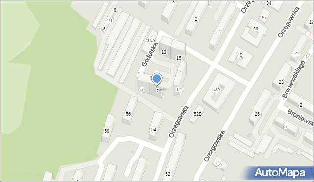 Bytom, Godulska, 7, mapa Bytomia