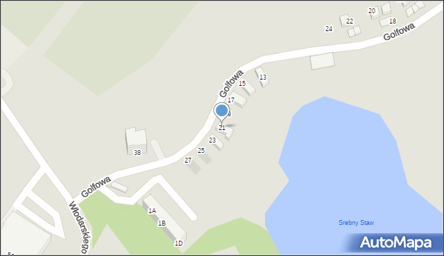 Bytom, Golfowa, 21, mapa Bytomia