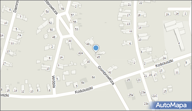 Bytom, Gombrowicza Witolda, 47, mapa Bytomia