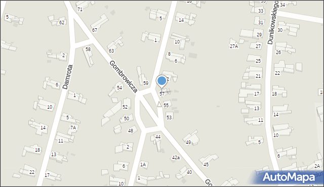 Bytom, Gombrowicza Witolda, 57, mapa Bytomia