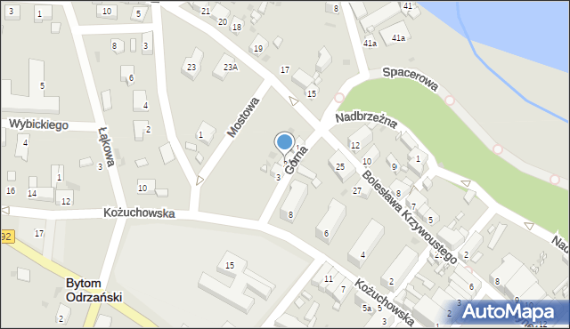 Bytom Odrzański, Górna, 2, mapa Bytom Odrzański