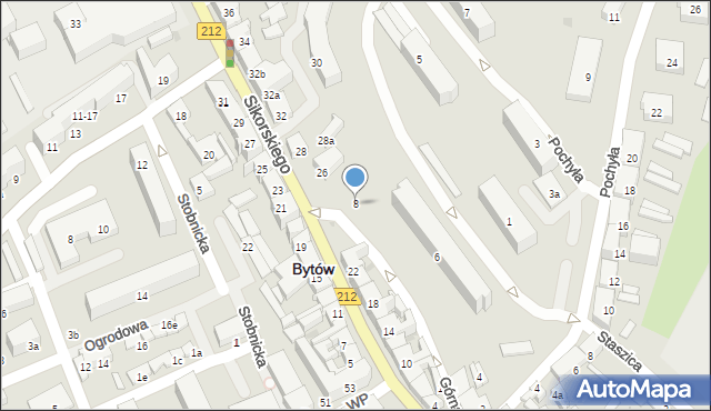 Bytów, Górna, 8, mapa Bytów
