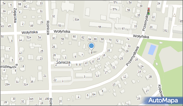 Chełm, Górnicza, 9, mapa Chełma