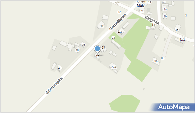 Chełm Śląski, Górnośląska, 27, mapa Chełm Śląski