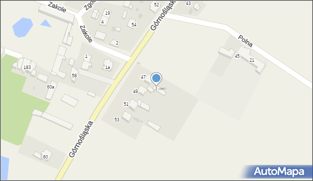 Chełm Śląski, Górnośląska, 47a, mapa Chełm Śląski