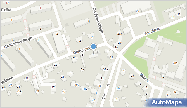 Chełmno, Gorczyckiego Grzegorza, 3, mapa Chełmno