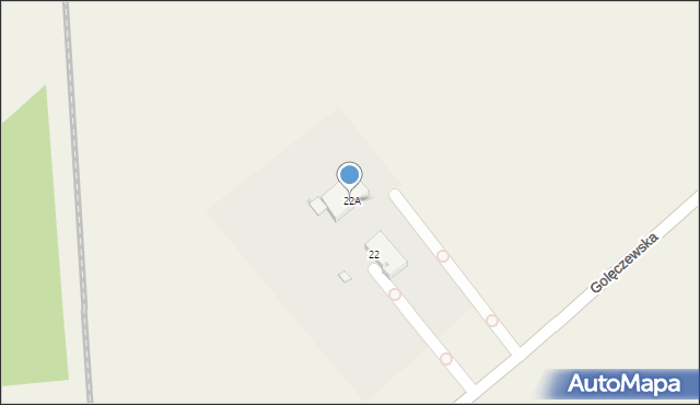 Chludowo, Golęczewska, 22A, mapa Chludowo