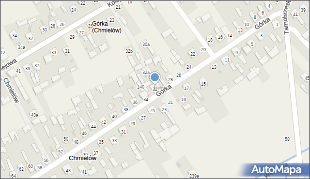 Chmielów, Górka, 32, mapa Chmielów