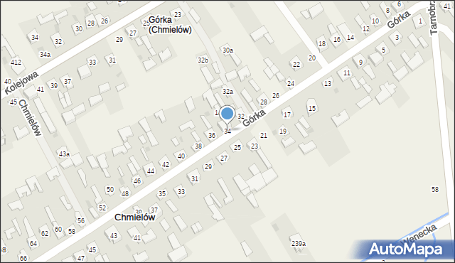 Chmielów, Górka, 34, mapa Chmielów