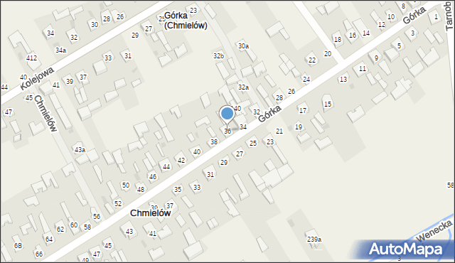 Chmielów, Górka, 36, mapa Chmielów