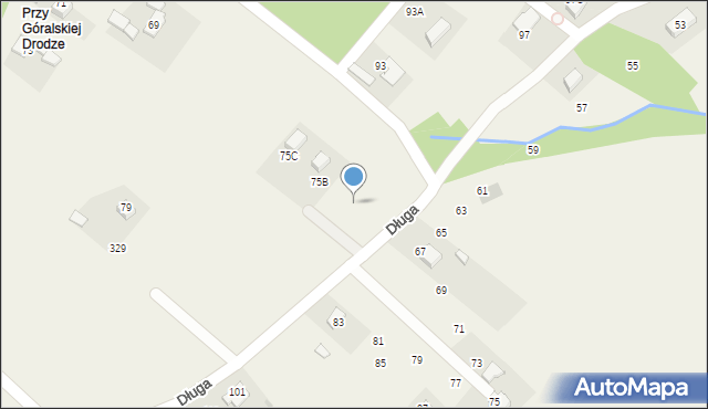 Chocznia, Góralska, 75a, mapa Chocznia