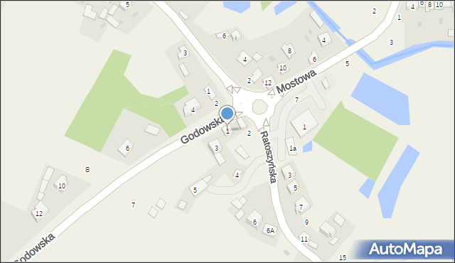 Chodel, Godowska, 1, mapa Chodel