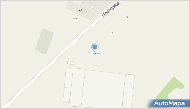 Chodel, Godowska, 13, mapa Chodel