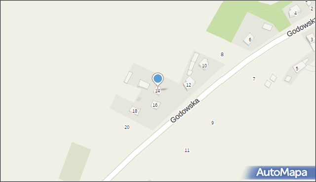 Chodel, Godowska, 14, mapa Chodel