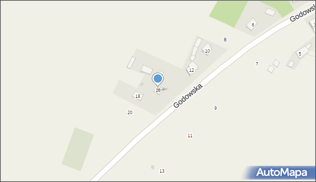 Chodel, Godowska, 16, mapa Chodel