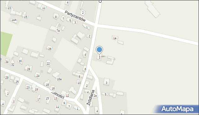 Choroń, Górska, 1, mapa Choroń