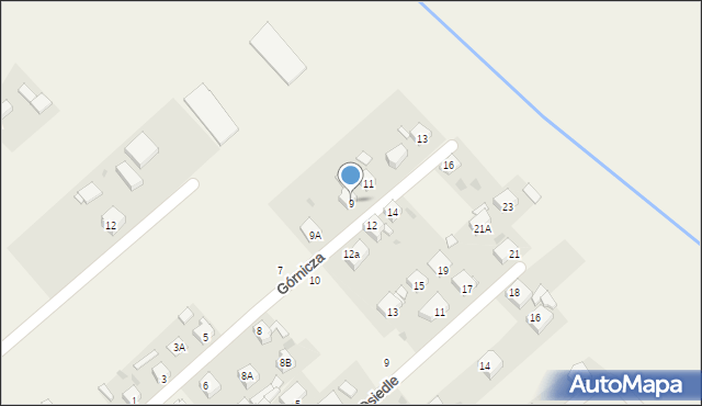 Chudów, Górnicza, 9, mapa Chudów