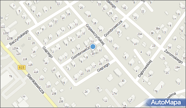 Ciechanów, Gombrowicza Witolda, 10, mapa Ciechanów