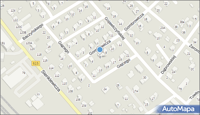 Ciechanów, Gombrowicza Witolda, 6, mapa Ciechanów