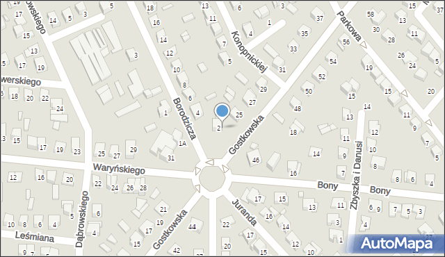 Ciechanów, Gostkowska, 23, mapa Ciechanów