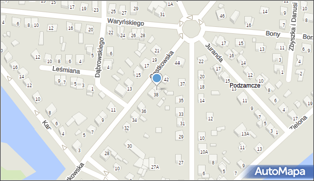 Ciechanów, Gostkowska, 40, mapa Ciechanów