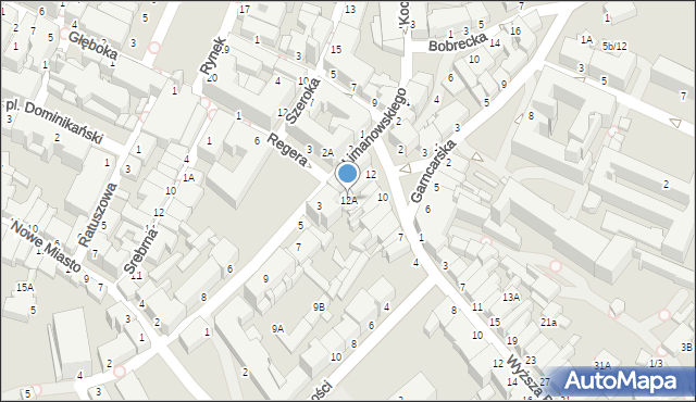 Cieszyn, Górny Rynek, 12A, mapa Cieszyna