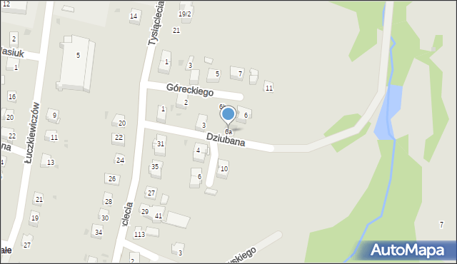 Ciężkowice, Góreckiego Władysława, 6a, mapa Ciężkowice