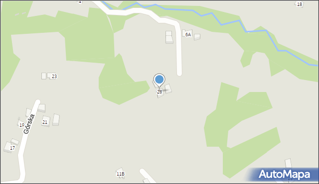 Ciężkowice, Górska, 28, mapa Ciężkowice