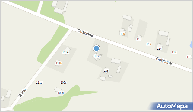 Cyganka, Gościnna, 107, mapa Cyganka