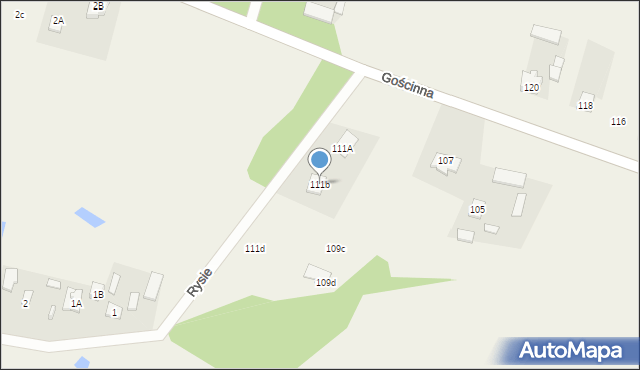 Cyganka, Gościnna, 111b, mapa Cyganka