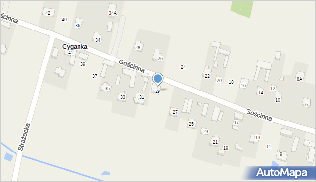 Cyganka, Gościnna, 29, mapa Cyganka