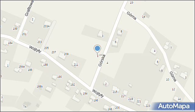 Czaniec, Górska, 1, mapa Czaniec