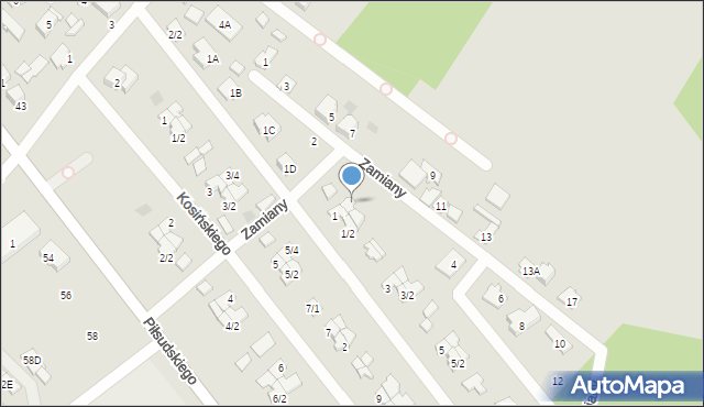 Czarna Białostocka, Gołębia, 1/4, mapa Czarna Białostocka