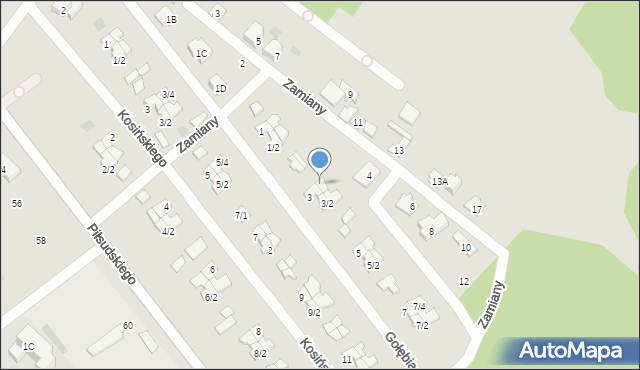 Czarna Białostocka, Gołębia, 3/4, mapa Czarna Białostocka