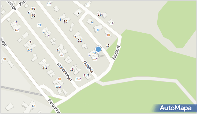 Czarna Białostocka, Gołębia, 7/3, mapa Czarna Białostocka