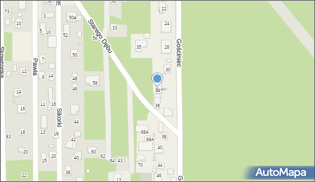 Czarnów, Gościniec, 34, mapa Czarnów