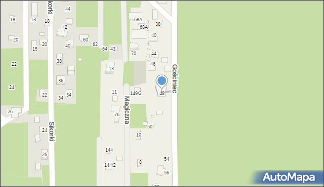 Czarnów, Gościniec, 48, mapa Czarnów