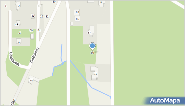 Czarnów, Gościniec, 69, mapa Czarnów