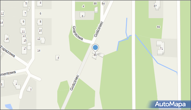 Czarnów, Gościniec, 81, mapa Czarnów