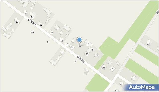 Czarnówka, Górna, 12, mapa Czarnówka