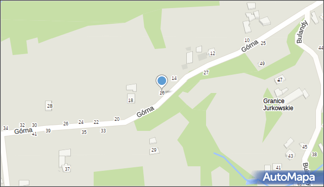 Czchów, Górna, 16, mapa Czchów